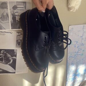 Quad Retro Platformed Dr. Martens Polished Smooth